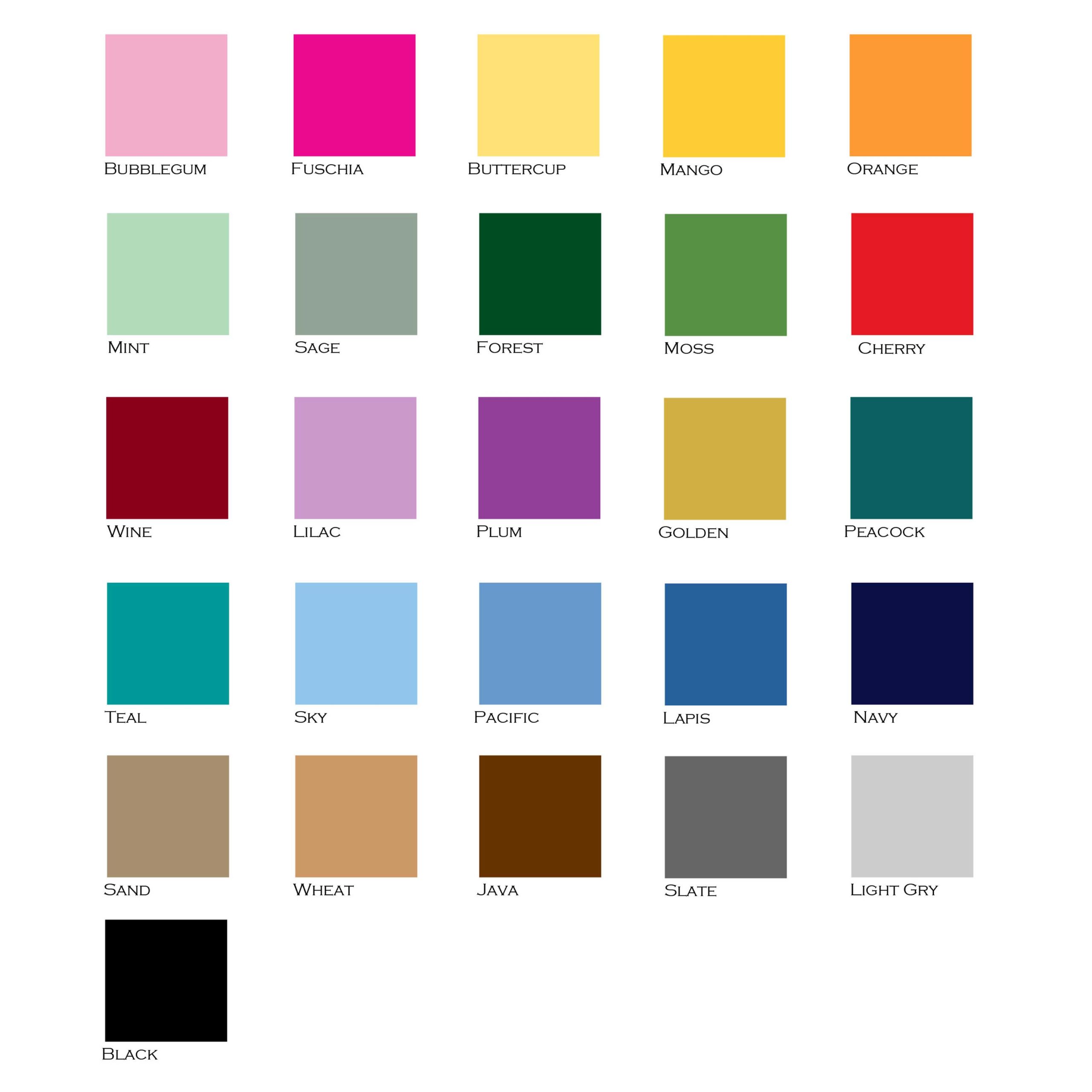 color chart | Bailemor