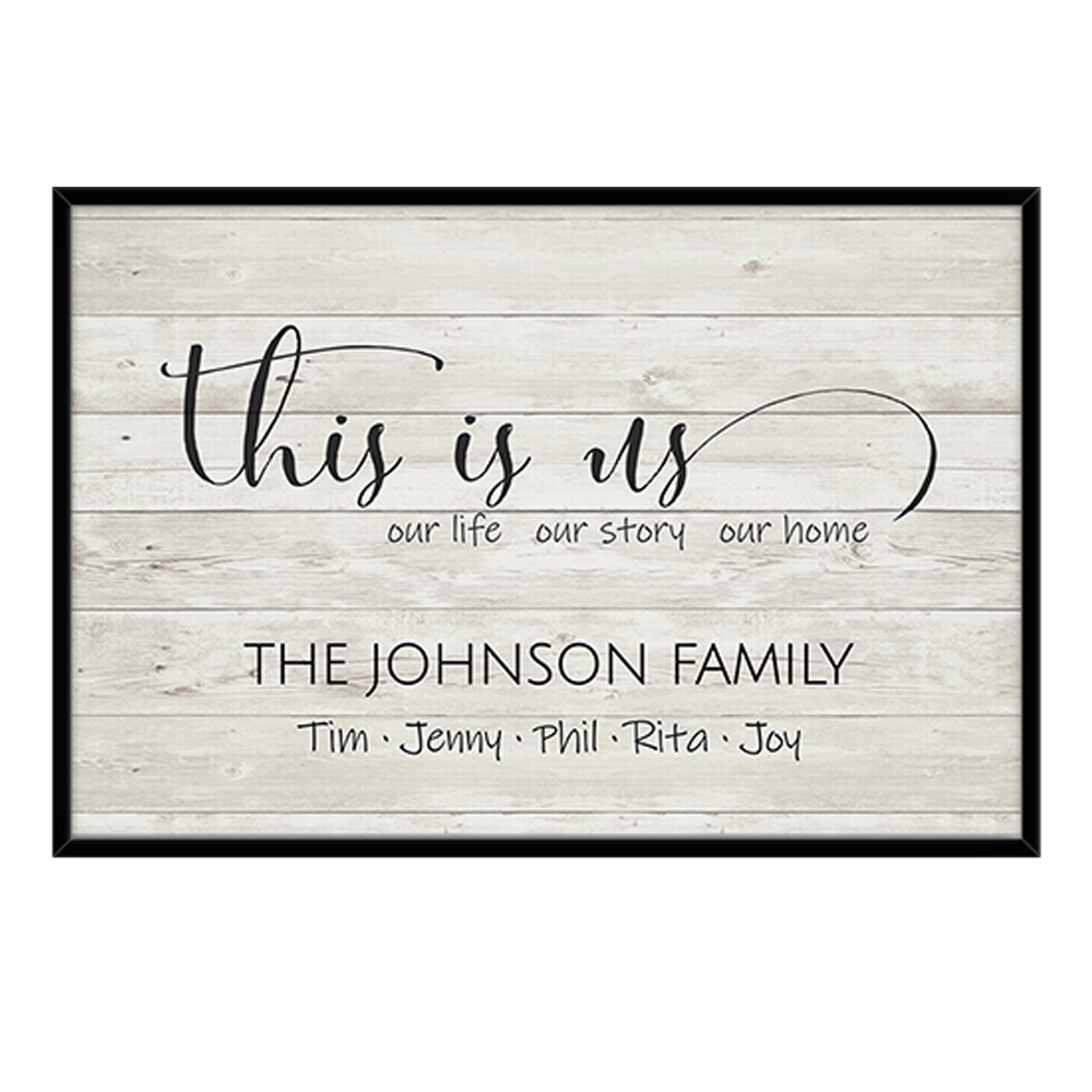 This is Us our Life our Story our Home country inspiration wall decor wood sign