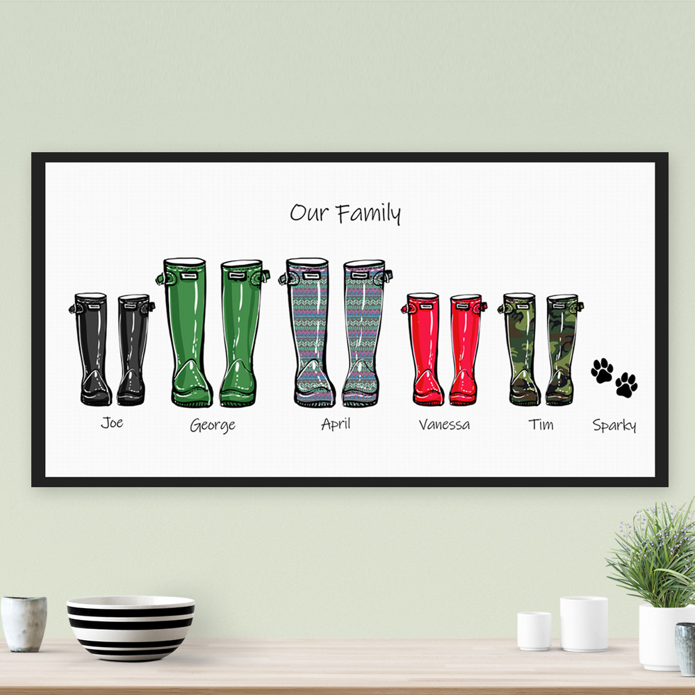 Welly Boot Family Print