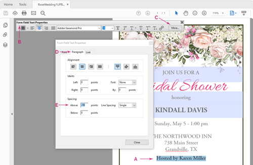 how to edit the template invitation