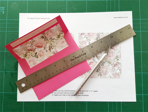 envelope liner template