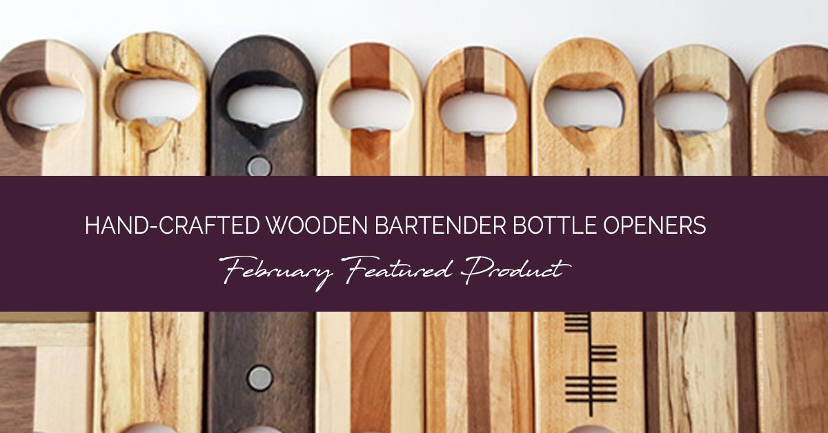 hand crafted wooden bottle openers