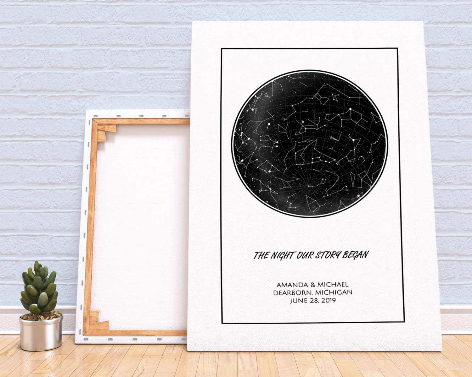 Personalised Night Sky Star Map Print Poster 1st Anniversary Paper Gift Birthday 