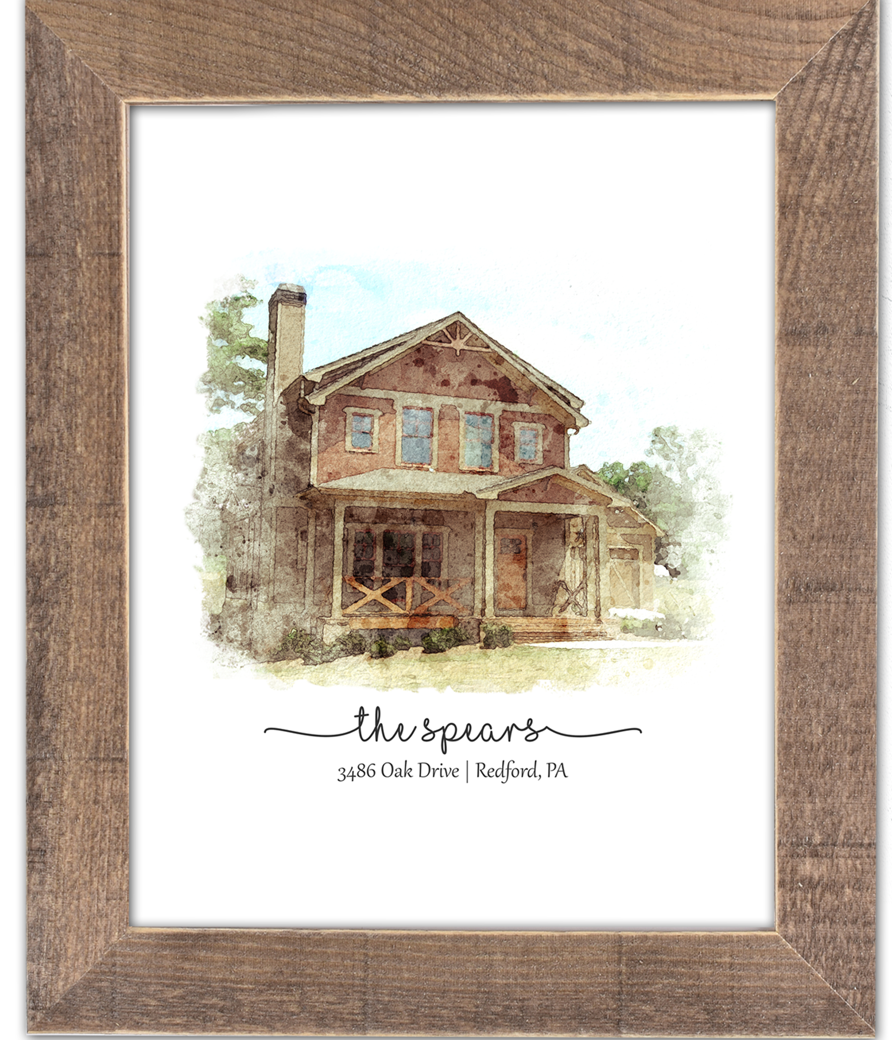 watercolor portrait from your listing photo