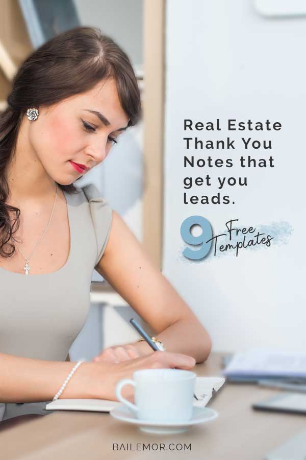 nine real estate thank you notes