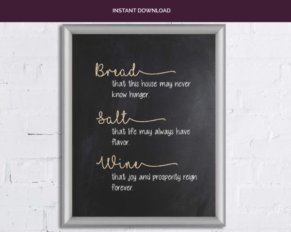 Bread, salt, wine poem