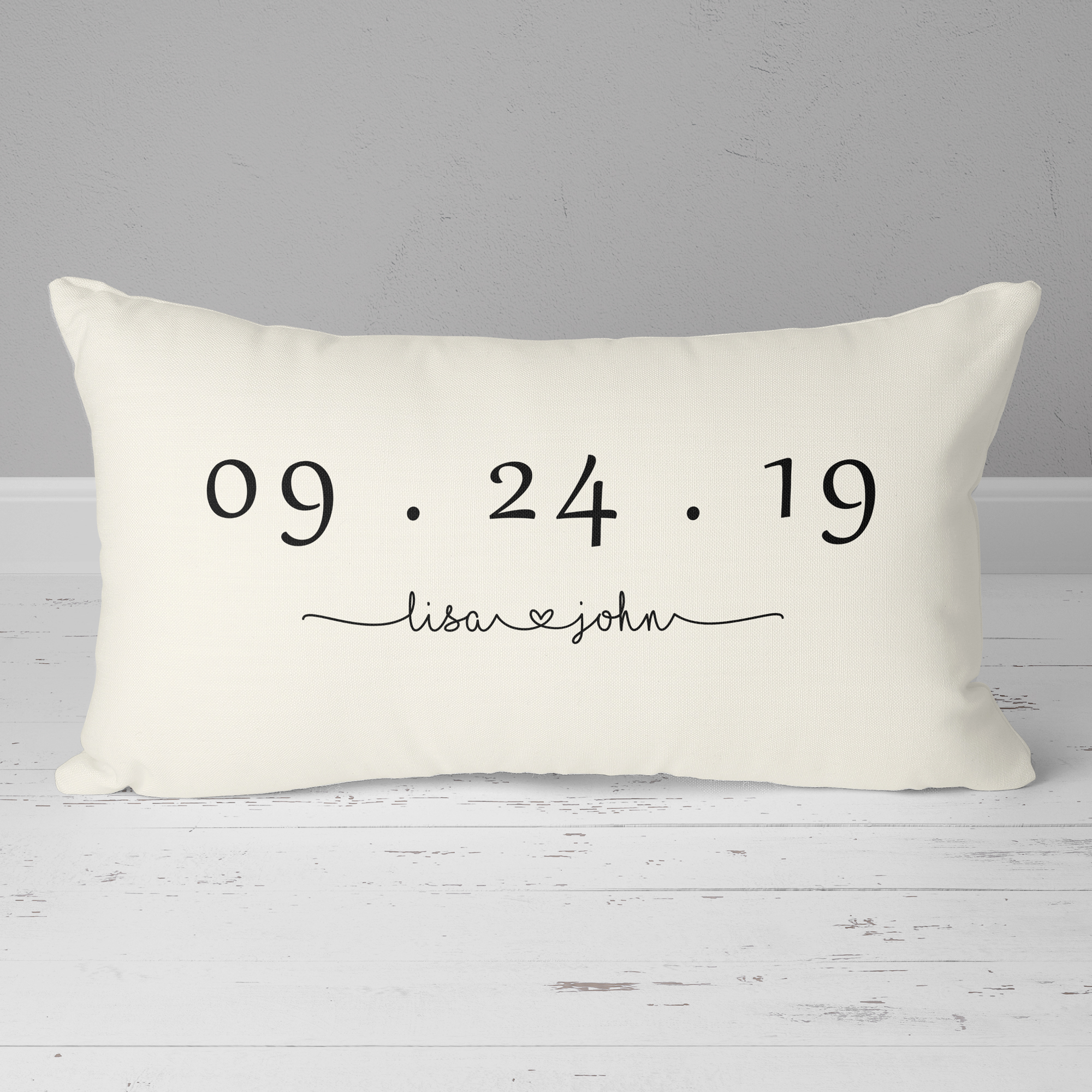 save the date pillow