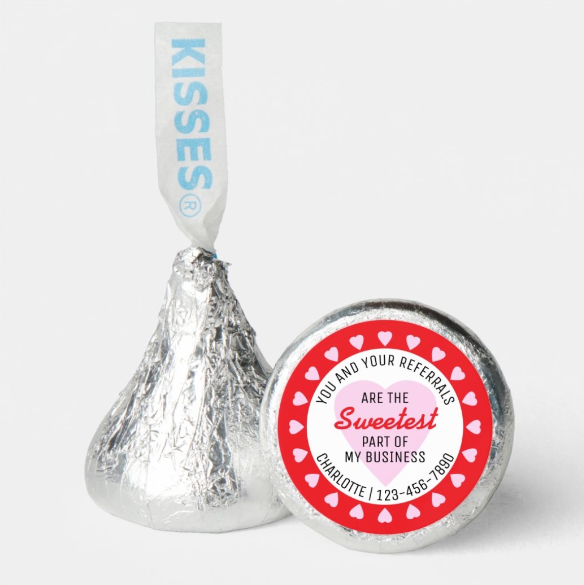 valentines candy kisses for clients