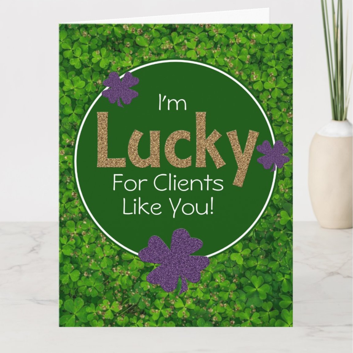 st patricks day thank you card for clients