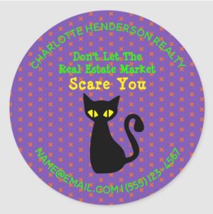 black cat sticker for halloween