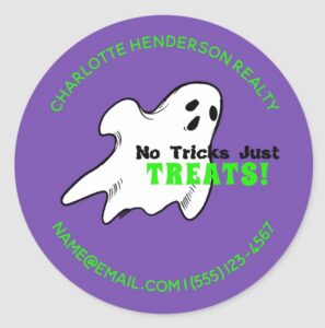 purple ghost sticker