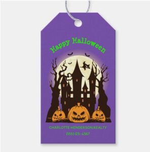 haunted house gift tag