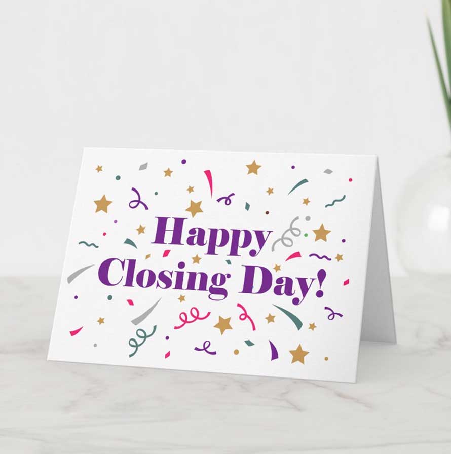 celebrate happy closing day cards