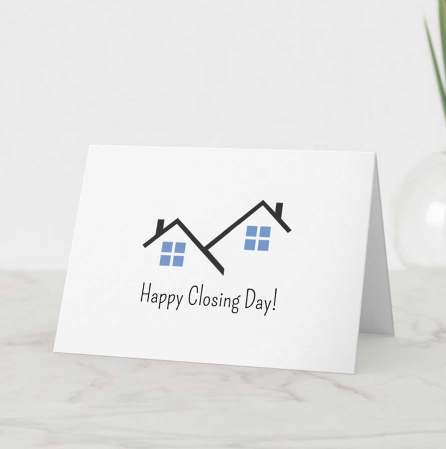 roof happy closing day greeting cards