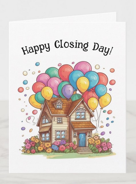 happy closing day balloon design