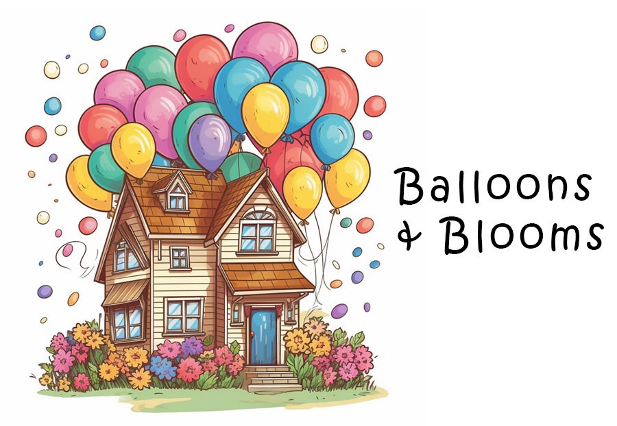 balloons and blooms house note cards for realtors