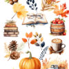 transparent Autumn clipart instant download