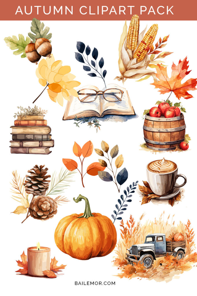 Autumn Clipart Collection | Bailemor