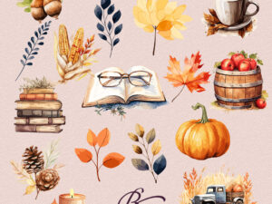 autumn themed transparent clipart