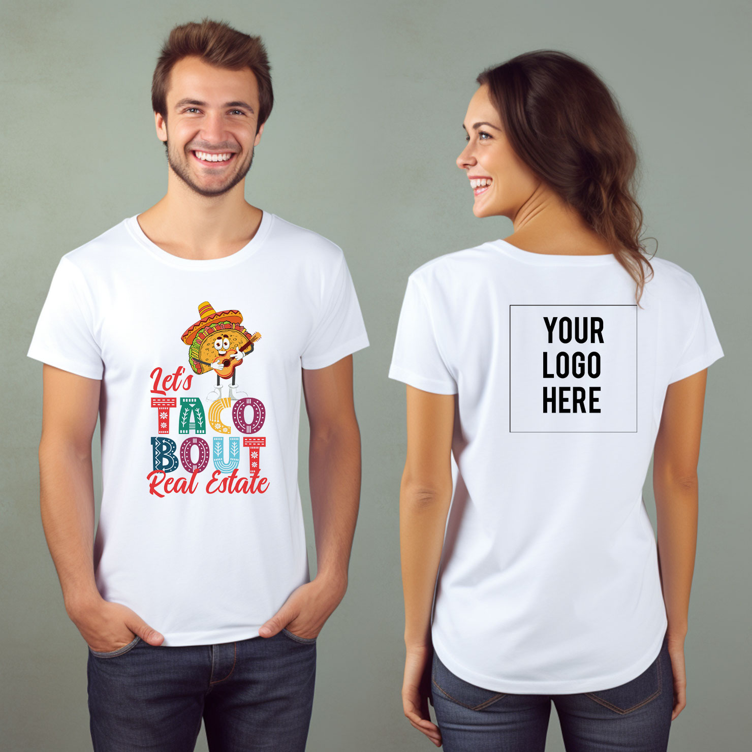 taco bout small business logo event t-shirt