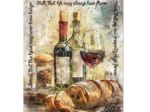 bread salt wine poster with traditional housewarming gift poem