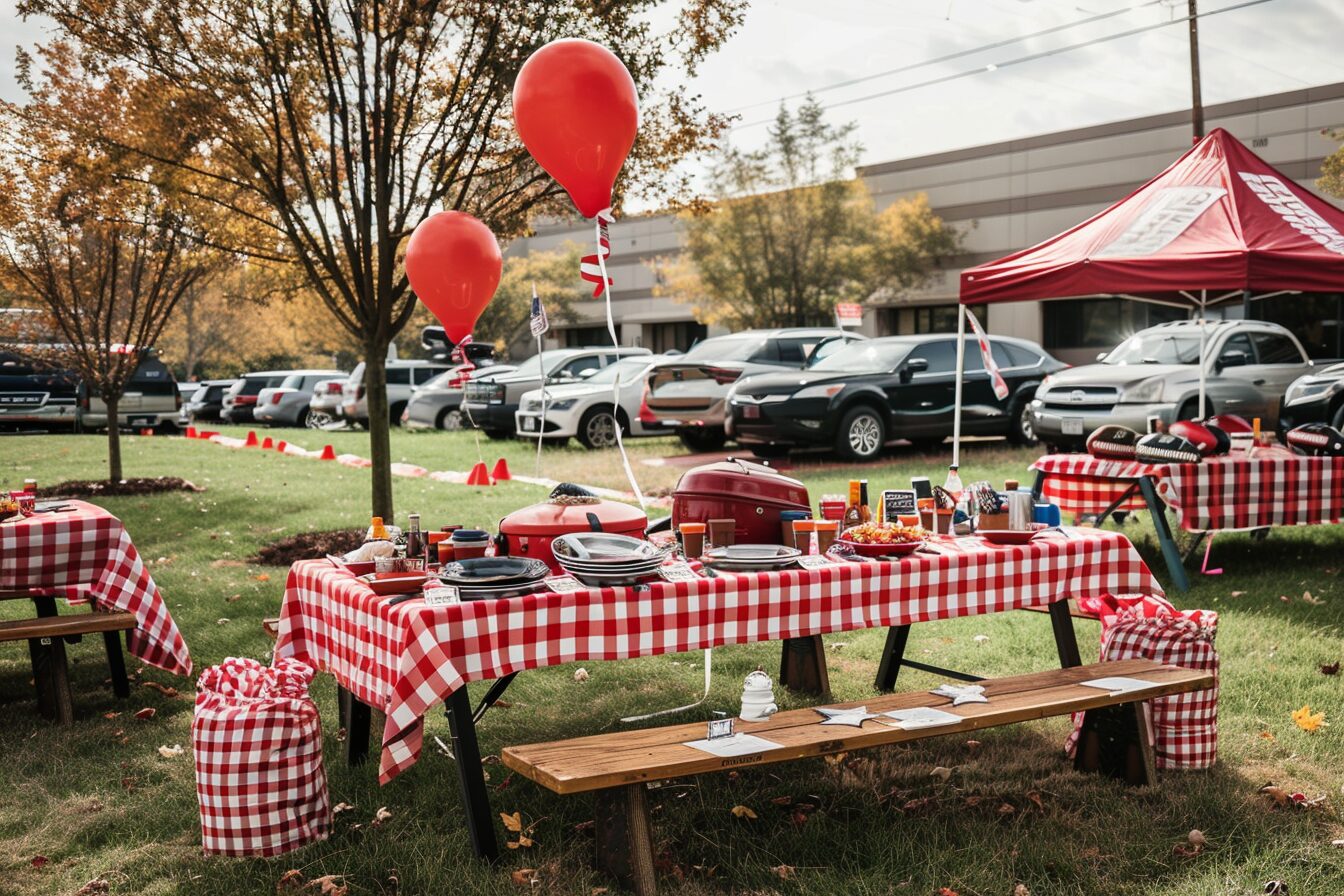 office parking lot tailgate party ideas.