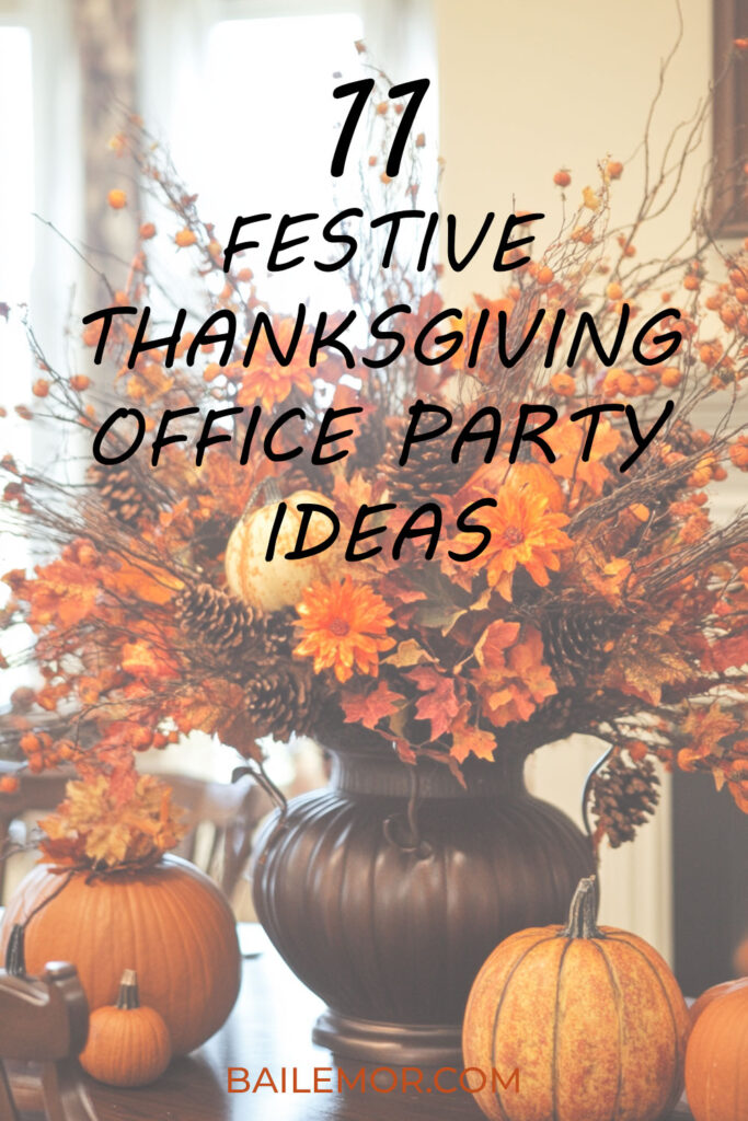 Create an eye-catching image with Thanksgiving-themed office decorations