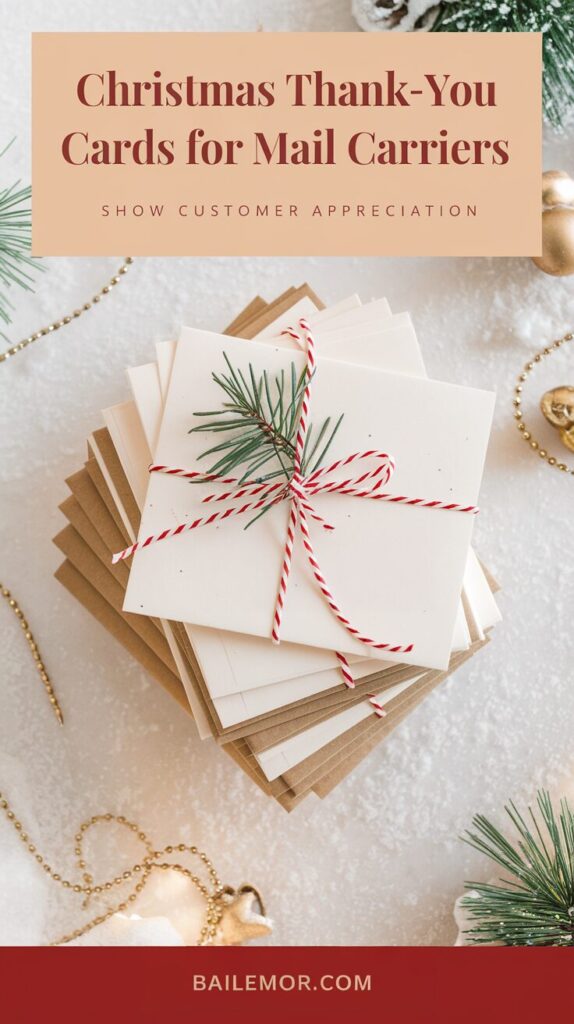 mail carrier christmas thank you cards